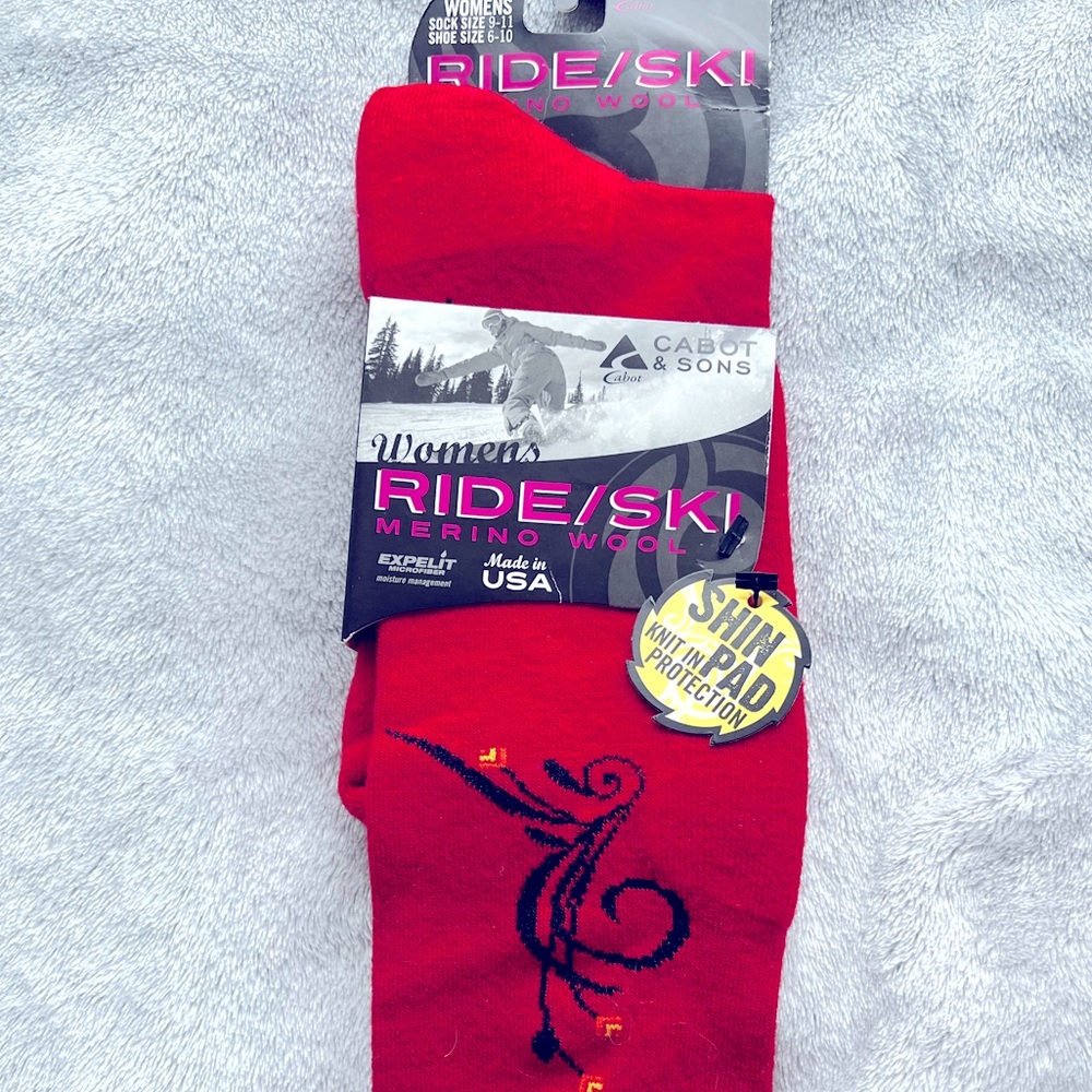 ❤️ Red merino ski socks ⛷❄️🎿